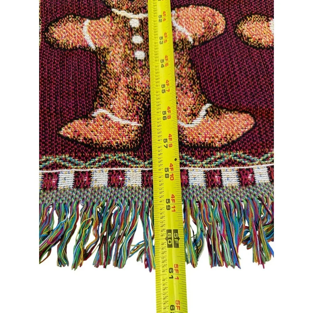 Goodwin Weavers Edith Collection Christmas Tapestry Throw Blanket 44” x 57”‎